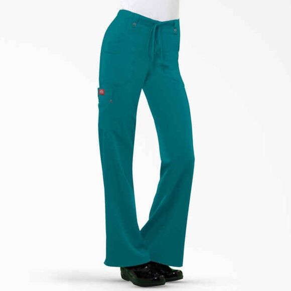 Dickies Teal High Waist Scrub Pants Women’s Large Draw String Pockets. - Picture 1 of 12